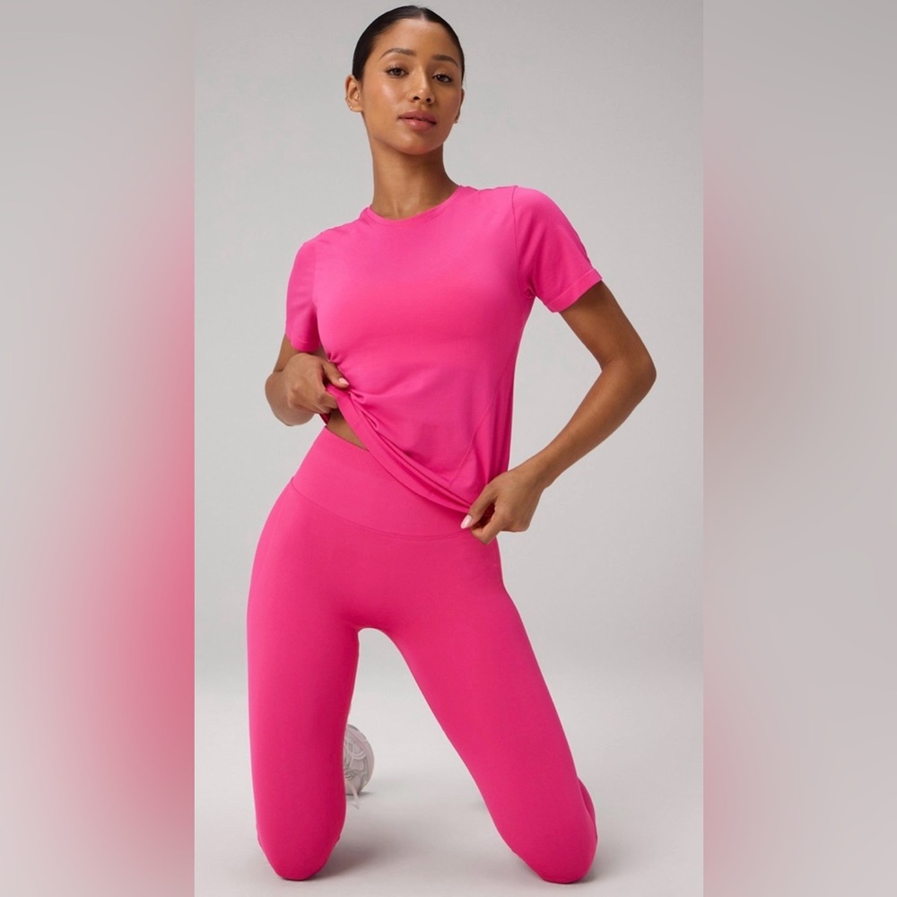 Fabletics Pink Crush Short Sleeve T-shirt XXL NWT Feather Tech Anti-odor